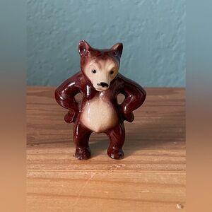 Vintage Retired Hagen Renaker Angry Bear 2.5”